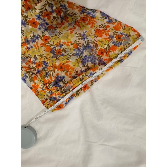 ASTR So Smitten Mini Dress Women's Large Orange Floral Revolve Cottagecore - Picture 8 of 16